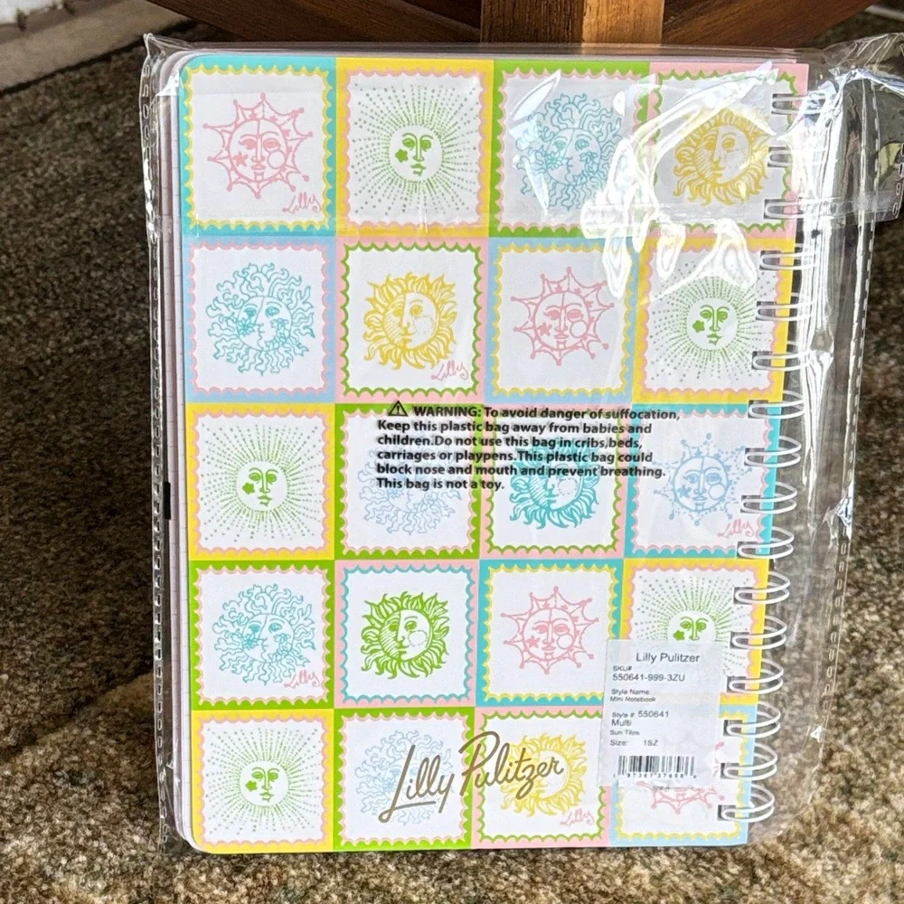 NWT Lilly Pulitzer Pastel Sun Tiles Notebook